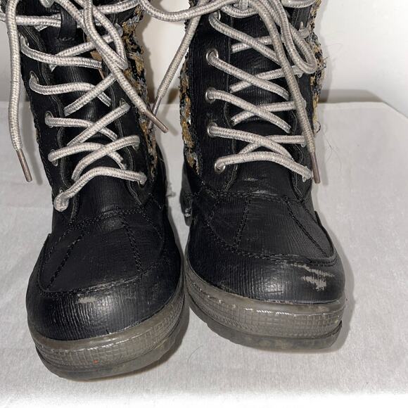 Justice Winter Boots w/ Sequins & Faux Fur - Girl's Size 3M -‎ Fabulous! - Picture 8 of 15